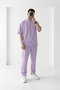 Men's Short Sleeve Oversize Combed Cotton Tracksuit Set - 3