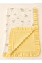 100% Cotton Muslin Baby Blanket with Ruffles, Double Layer Coverlet - 3