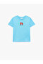 Crew Neck Short Sleeve Cotton Printed T-Shirt - 3