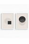 White Wooden Framed 2 Piece Set Painting Huhu86