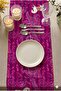 Majesty-R Ethnic Horse Motif Purple Table Runner – Modern & Stylish 50X145