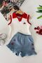 My Little One's Cherry Embroidery Detailed Baby Girl Set of 2 - Red