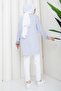 Striped Combed Cotton Tunic Gray Hm2917 - 6