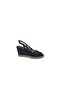İzlife 116 Women's Black Open Toe Wedge Sole Shoes