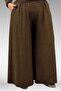 47073 Plus Size Wrinkled Trousers Suit - Brown - 5
