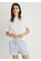 Two-Piece Waffle Fabric Striped Short Pajamas