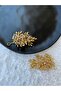 Gold Crystal Stone Bridal Hair Accessory Double Set Engagement Henna Crown - 3