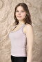 Women's Compact Combed Cotton Camisole Ribbed Tank Top Crop 95% Cotton 5% Elastane - 8