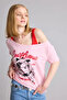 Boxy Fit Boat Neck Printed Short Sleeve T-Shirt H8900Ax26Hs - 3