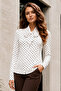 Scarf Polka Dot Shirt B20391 White - 3