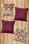 Digital Printed Soft Textured 4-Piece Throw Pillow Cover Set Krl0096 - 2