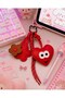 Valentine's Day Gift Bag Accessory Keychain Red Leather Cute Heart & Flower Bag Ornament Charm - 2