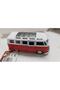Toy Metal Model 1 / 36 Pull and Go Red 1963 Volswagen T1 Bus Minibus - 2