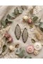 Bronze Earrings Authentic Copper Jewelry Tiny Pearl Inlaid Shuttle Model Vintage Women's Earrings - 3