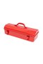 Red tool box with carrying handle