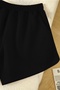 Women's Black Bermuda Shorts Set Crew Neck Short Sleeve Basic Casual Two-Piece Set - 3