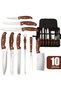 10-Piece Kitchen Knife Set with Portable Storage Case, Professional Chef Knives with Ergonomic Handles, All-in-One Cutlery Collection for Daily Home Cooking and Food Preparation