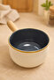 Cream Enamel Wooden Handle Scalding and Sauce Pan 14 cm Curved - 3