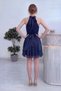 Women's Evening Dress Flounced Halter Neck Belted Graduation Woven Oilcloth, Mint - 8