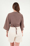 Cotton Regular Fit Tie-Up Crop Kimono Kimono 668Yl2783 - 7