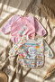 2-Pack Liquid-Proof Long Sleeve Bibs for 6-24 Months - Blw Compatible Stain-Proof with Crumb Pockets for Baby - 5