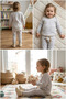 Baby Set with Pockets and Stitching Details, 100% Cotton - 3