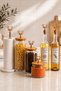 6 Piece Premium Glass Kitchen Set with Golden Deer Figures, Jar, Oil Pot, Towel Holder, Decorative Set - 3