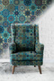 Ethnic Turkish Motifs-3 Digital Printed Upholstery Sofa Fabric, Good Quality That Does Not Stretch or Fade