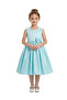 D'Daniela - Kiana Satin Sleeveless Party Dress - Turquoise - 1Y to 10Y