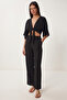 Tied-Up Top and Bottom Ayrobin Set Lfw0028 Black - 2