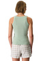 Women's Cotton Lounge Isla Sleeveless Tank & Shorts Set - Light Green - 4