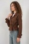 Women's Classic Collar Belted Brown Trench Coat - 5