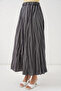Women's Wrinkled Anthracite Skirt - 4