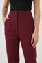 Women's High Waist Viscose Burgundy Trousers - 2