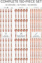 Premium Rose Golden Plastic Cutlery Set, 150 Pieces Flatware Collection - 3