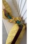 Handmade Wooden Burs Clove Charm Deyay Straw Bag (35X22Cm) - 4