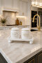 Marble Patterned Concrete White Oil Pot Base Presentation Tray 12X24 cm Decorative Kitchen Accessory Coffee Serving Tray Spice Rack Stand - 3