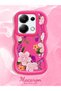 Poco M6 Pro 4g Compatible Case Camera Protector Red Silicone Couple Phone Case Floral Pattern - 2