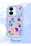 Vivo Y36 5g Compatible Case Camera Protector Blue Silicone Couple Phone Case Floral Pattern - 2