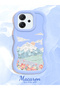 Oppo Reno 14F Compatible Case Camera Protector Blue Silicone Couple Phone Case Landscape Pattern - 2