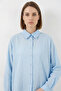 Women's Oversize Cut Cotton Blue Shirt - 2