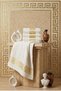 100% Cotton Set of 4 Greek Patterned Hand and Face Towels 50X90 cm - 7