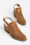 Women's Western Cowboy Suede Open-Back Summer Boots - 5