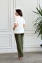 Wide Leg Cropped Jeans with Lace Detail - 9