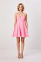 Women Sleeveless Sweetheart Neckline Skater Cutout Mini Dress Thin Straps Lined Woven Casual Daily Modern Stylish - 4
