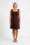 Women's Plus Size Square Neck Sleeveless Skater Dress Sandy Textured Relaxed Fit 2XL Casual Modern Stylish - 4