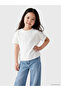 Esvab • Modern & Distinctive Zero Roba Collar Embroidered Girls' T-Shirt