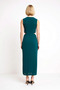 Women's Sleeveless Crew Neck A-Line Maxi Woven Dress Accessory Detailed Crepe Fabric Comfortable Casual Stylish - 5
