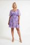 Women's Plus Size Polka Dot Chiffon Dress Square Neck Angel Sleeve a Line Cut Mini Length Daily Casual - 4