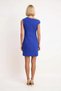 Women Asymmetrical Collar Sleeveless Bodycon Short Woven Dress Elastane Blend Daily Casual Modern Stylish Elegant - 5